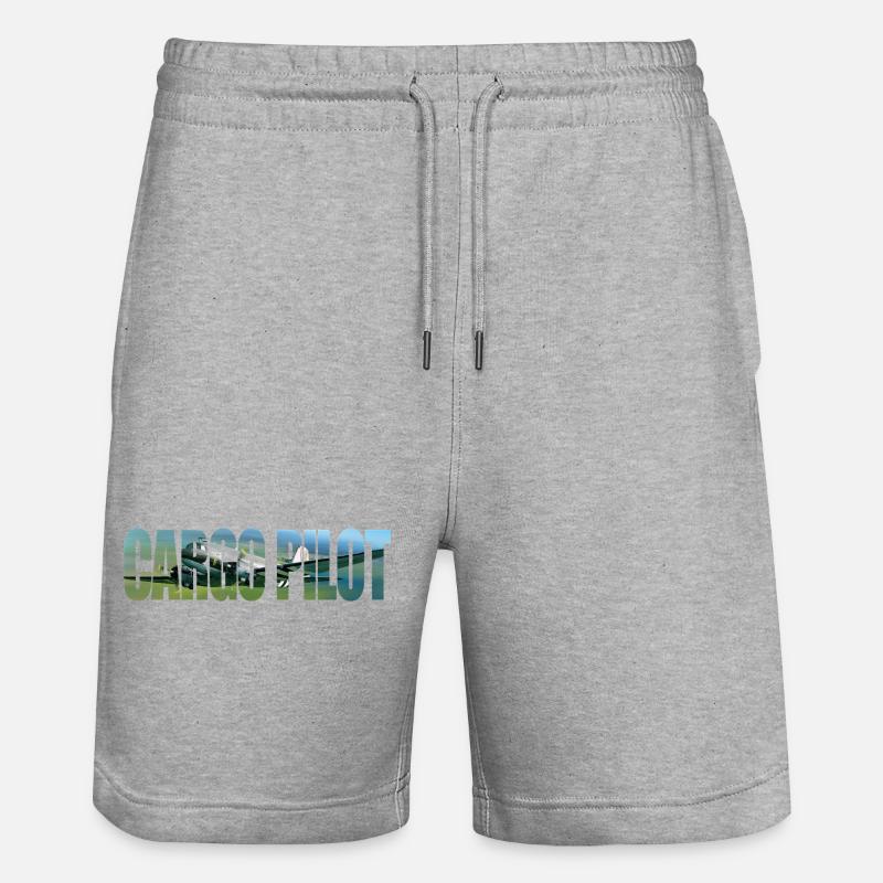 Pilote cargo DC-3 - Short de jogging bio TRAINER Stanley/Stella unisexe - gris chiné