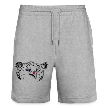 Owl and ladybug - Stanley/Stella Trainer Unisex Organic Jogging Shorts - heather grey - Front - Nik (191cm) & Marisol (170cm)