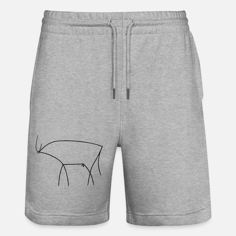 Bull - Stanley/Stella Trainer Unisex Organic Jogging Shorts - heather grey