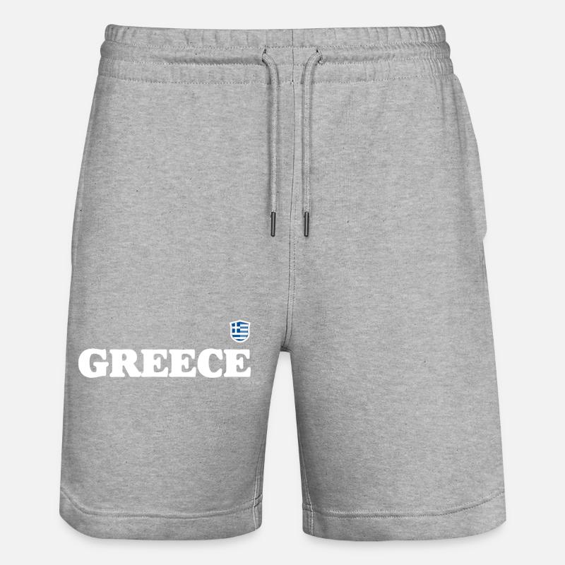 Design-Upload erforderlich - Stanley/Stella Unisex Bio Joggingshorts Trainer  - Grau meliert