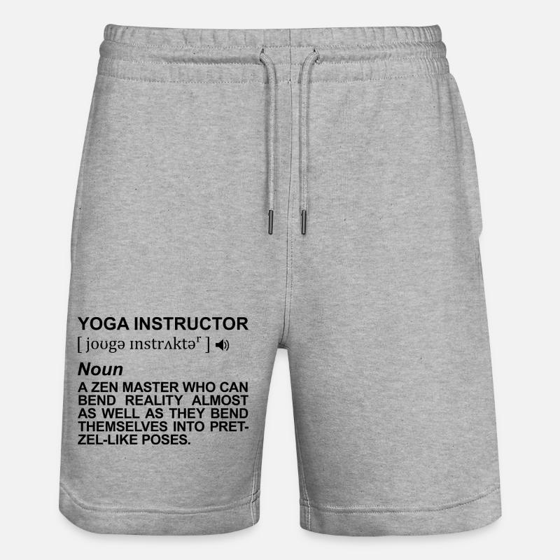Signification du professeur de yoga - Short de jogging bio TRAINER Stanley/Stella unisexe - gris chiné