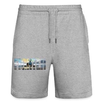 Fighter F-4 Phantom - Stanley/Stella Unisex Bio Joggingshorts Trainer  - Grau meliert - Vorne - Nik (191cm) & Marisol (170cm)