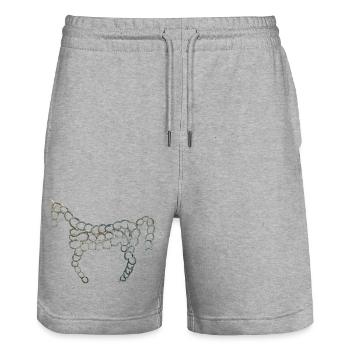 Iron Horse - Stanley/Stella Trainer Unisex Organic Jogging Shorts - heather grey - Front - Nik (191cm) & Marisol (170cm)
