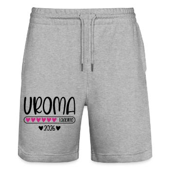 Uroma 2026 loading - Stanley/Stella Unisex Bio Joggingshorts Trainer  - Grau meliert - Vorne - Nik (191cm) & Marisol (170cm)