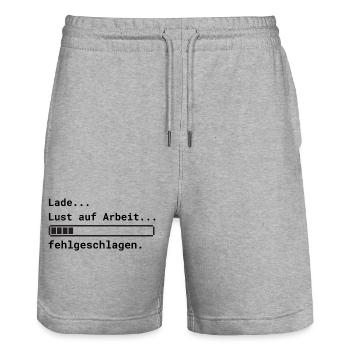 Lade Arbeit - Stanley/Stella Unisex Bio Joggingshorts Trainer  - Grau meliert - Vorne - Nik (191cm) & Marisol (170cm)