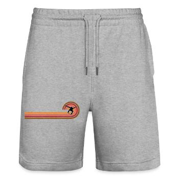 Sunset Skater Silhouette - Stanley/Stella Unisex Bio Joggingshorts Trainer  - Grau meliert - Vorne - Nik (191cm) & Marisol (170cm)