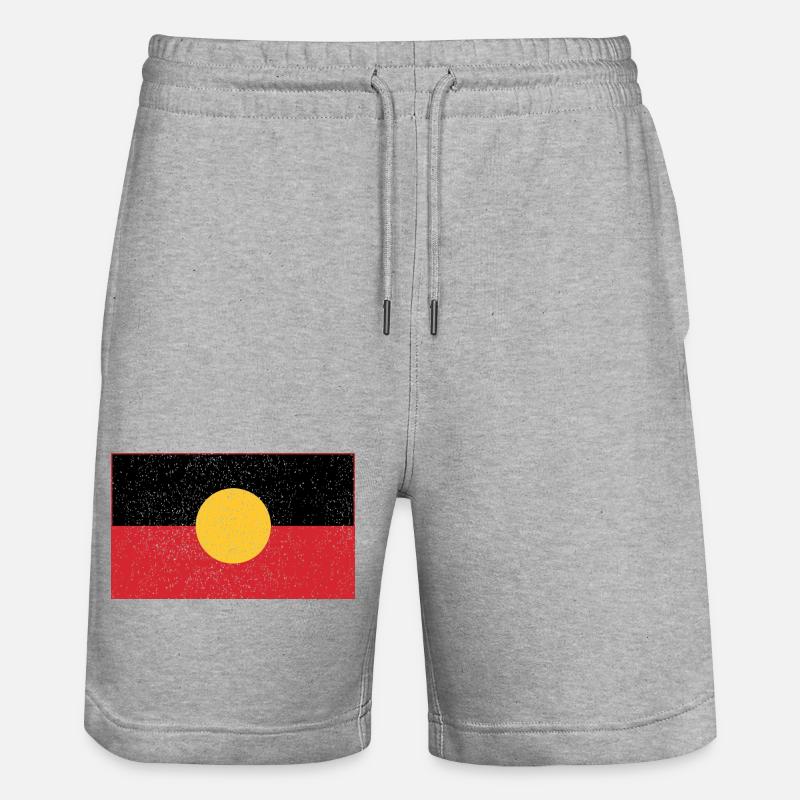Australiens aborigènes - Short de jogging bio TRAINER Stanley/Stella unisexe - gris chiné
