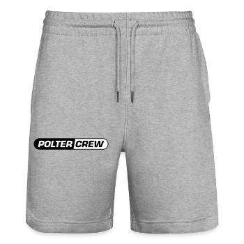 Polter Crew Polterabend - Stanley/Stella Unisex Bio Joggingshorts Trainer  - Grau meliert - Vorne - Nik (191cm) & Marisol (170cm)