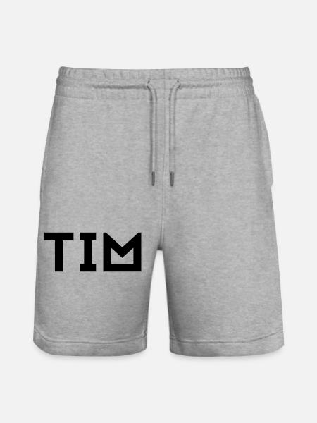 First name Tim - Stanley/Stella Trainer Unisex Organic Jogging Shorts - heather grey
