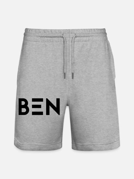 Prénom Ben - Short de jogging bio TRAINER Stanley/Stella unisexe - gris chiné