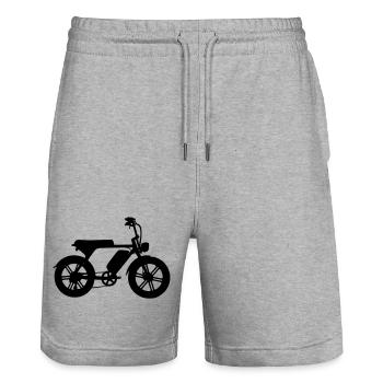 Fatbike - Short de jogging bio TRAINER Stanley/Stella unisexe - gris chiné - Devant - Nik (191cm) & Marisol (170cm)