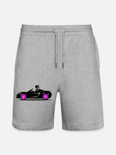 Kvinde Sportsvogn Cabriolet Bil - Stanley/Stella Trainer økologiske unisex joggingshorts - grå meleret