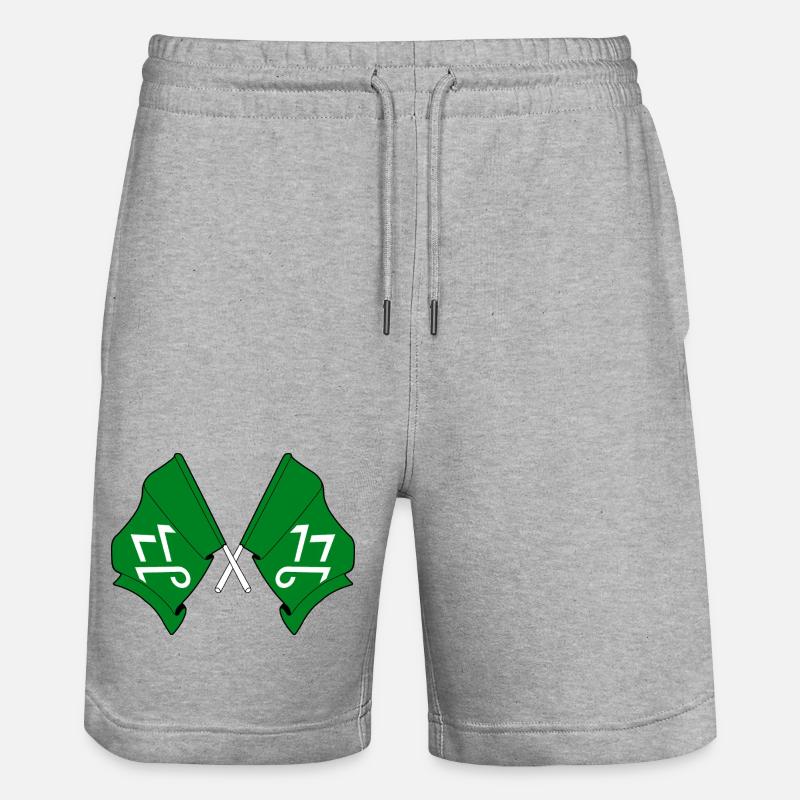 Drapeaux croisés de la province d’Innlandet - Short de jogging bio TRAINER Stanley/Stella unisexe - gris chiné