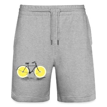 Cycle des agrumes - Short de jogging bio TRAINER Stanley/Stella unisexe - gris chiné - Devant - Nik (191cm) & Marisol (170cm)