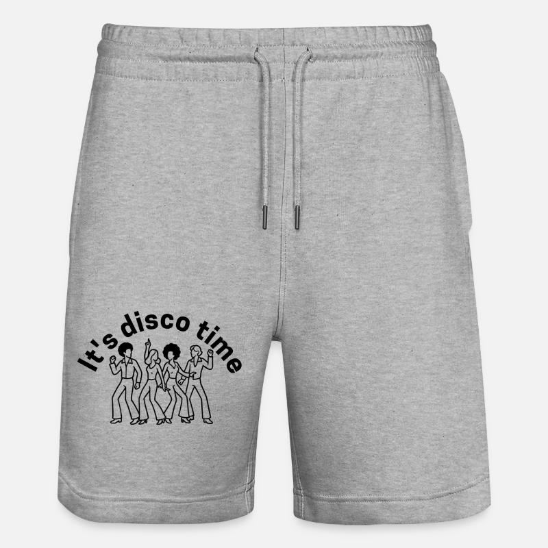 It s disco time - Stanley/Stella Unisex Bio Joggingshorts Trainer  - Grau meliert