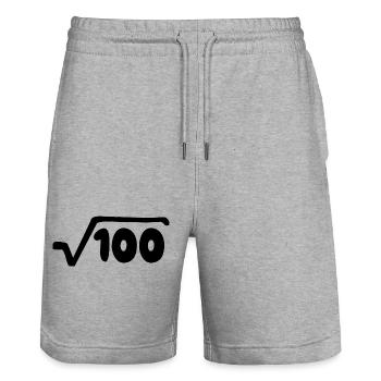 Geburtstag 10 Jahre - Stanley/Stella Unisex Bio Joggingshorts Trainer  - Grau meliert - Vorne - Nik (191cm) & Marisol (170cm)