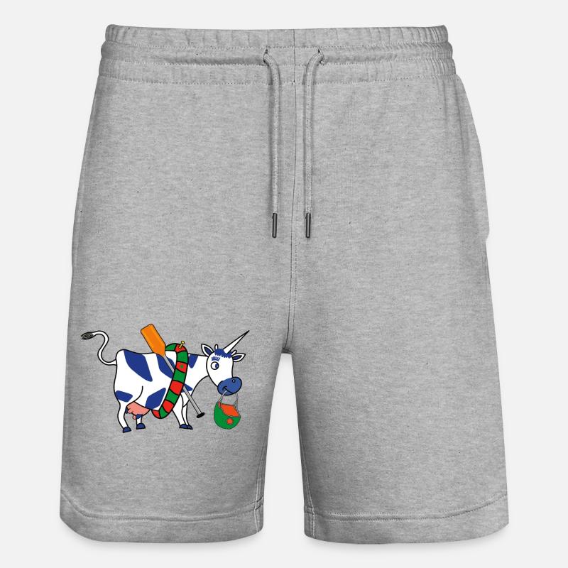 BAVARIAN UNICORN Rafting - Stanley/Stella Unisex Bio Joggingshorts Trainer  - Grau meliert