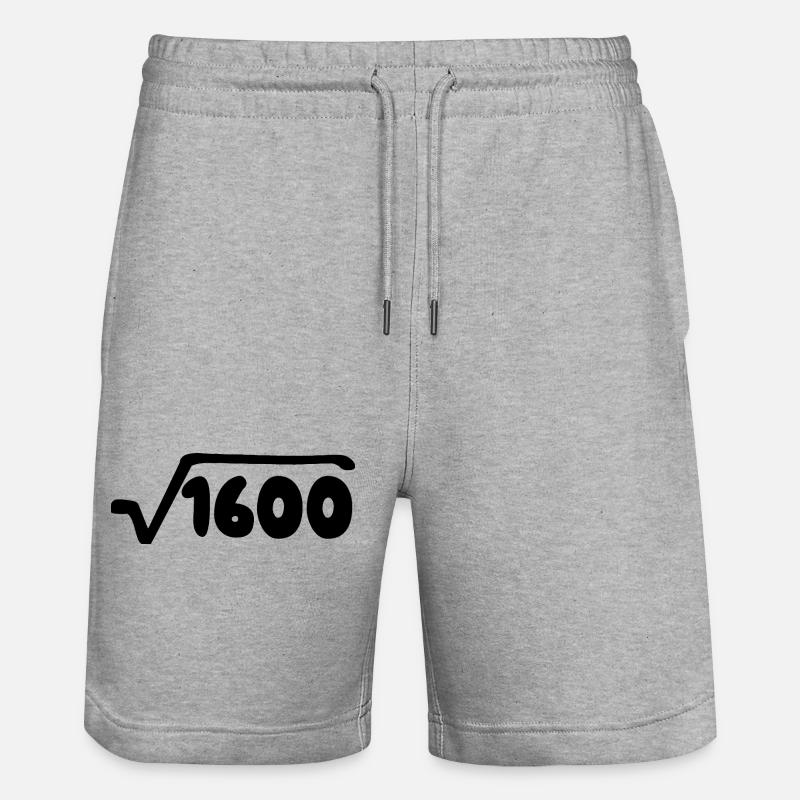 40e anniversaire - Anniversaire - Short de jogging bio TRAINER Stanley/Stella unisexe - gris chiné