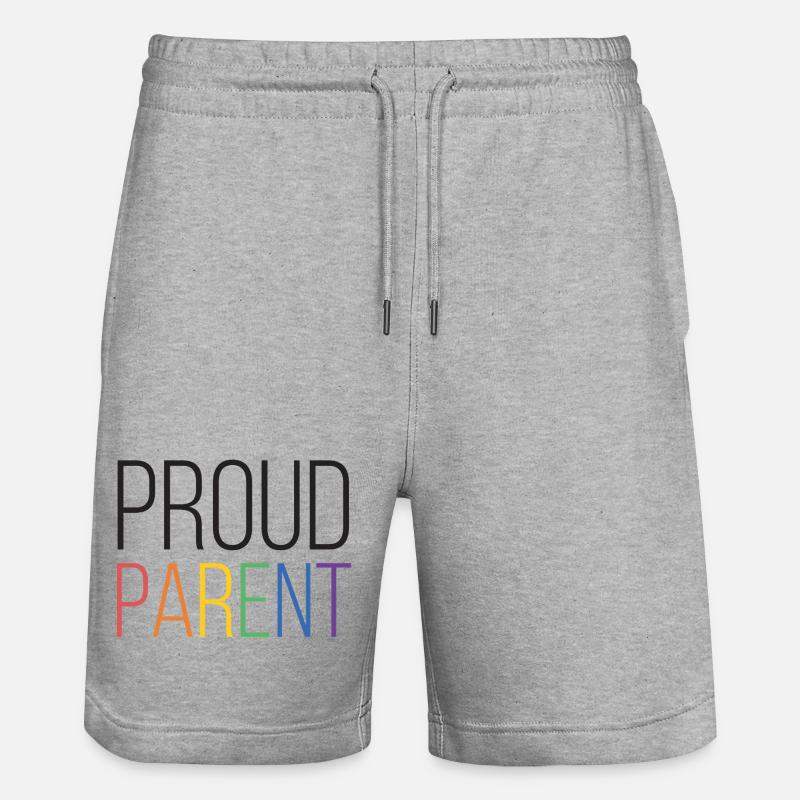 LGBTQ Pride Month - Stolze Eltern - Stanley/Stella Unisex Bio Joggingshorts Trainer - Grau meliert