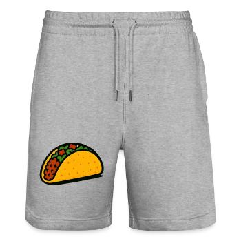 The Taco - Stanley/Stella Trainer Unisex Organic Jogging Shorts - heather grey - Front - Nik (191cm) & Marisol (170cm)