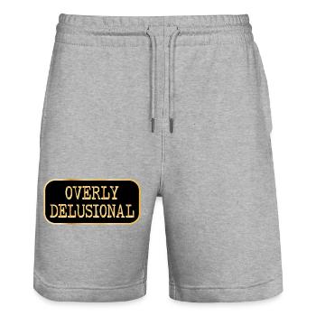 Sentiments délirants excessifs - Short de jogging bio TRAINER Stanley/Stella unisexe - gris chiné - Devant - Nik (191cm) & Marisol (170cm)