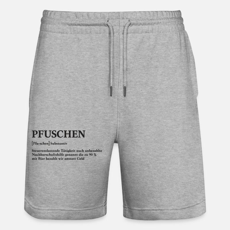 Botched Definition - Stanley/Stella Trainer Unisex Organic Jogging Shorts - heather grey
