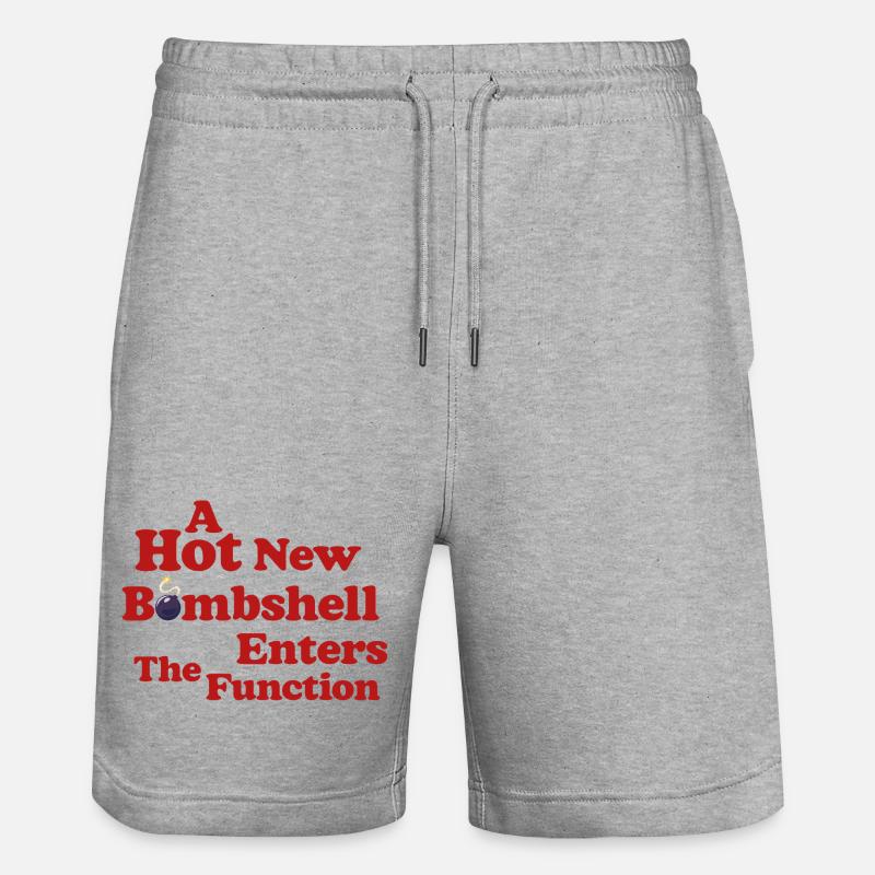 Bombshell at the Function - Stanley/Stella Trainer Unisex Organic Jogging Shorts - heather grey