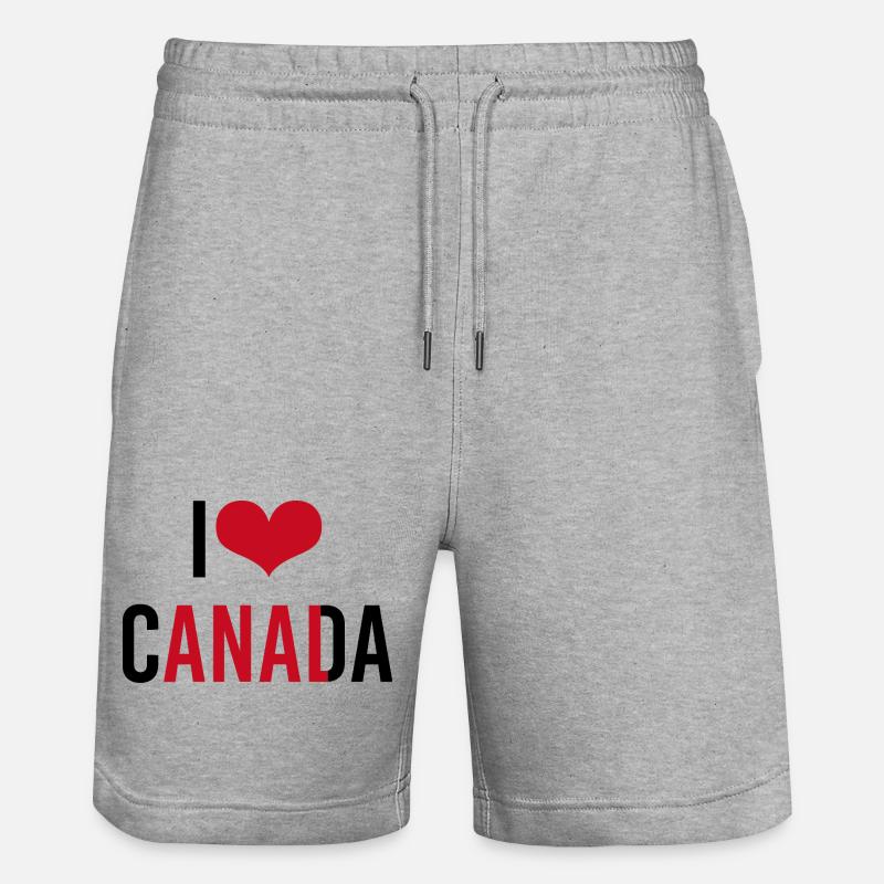 J’aime le Canada - Short de jogging bio TRAINER Stanley/Stella unisexe - gris chiné