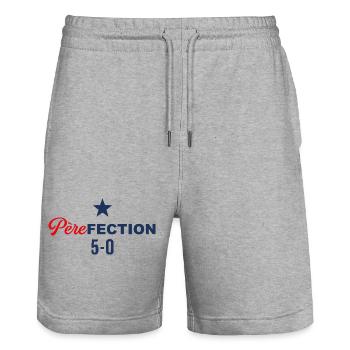 FATHER'S DAY GIFT TSHIRT - Stanley/Stella Trainer Unisex Organic Jogging Shorts - heather grey - Front - Nik (191cm) & Marisol (170cm)