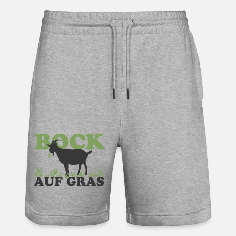 Bock auf Gras - Short de jogging bio TRAINER Stanley/Stella unisexe - gris chiné