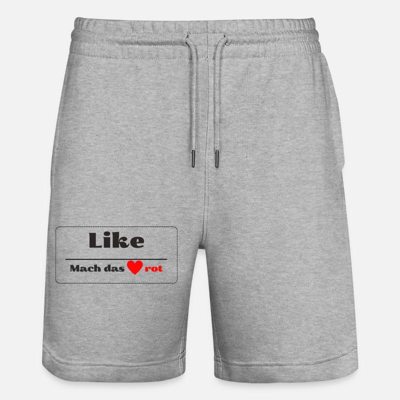 Comme rendre le cœur rouge - Short de jogging bio TRAINER Stanley/Stella unisexe - gris chiné
