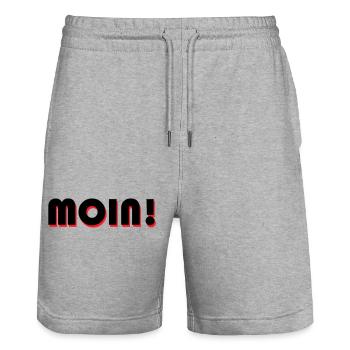 Moin - Stanley/Stella Unisex Bio Joggingshorts Trainer  - Grau meliert - Vorne - Nik (191cm) & Marisol (170cm)