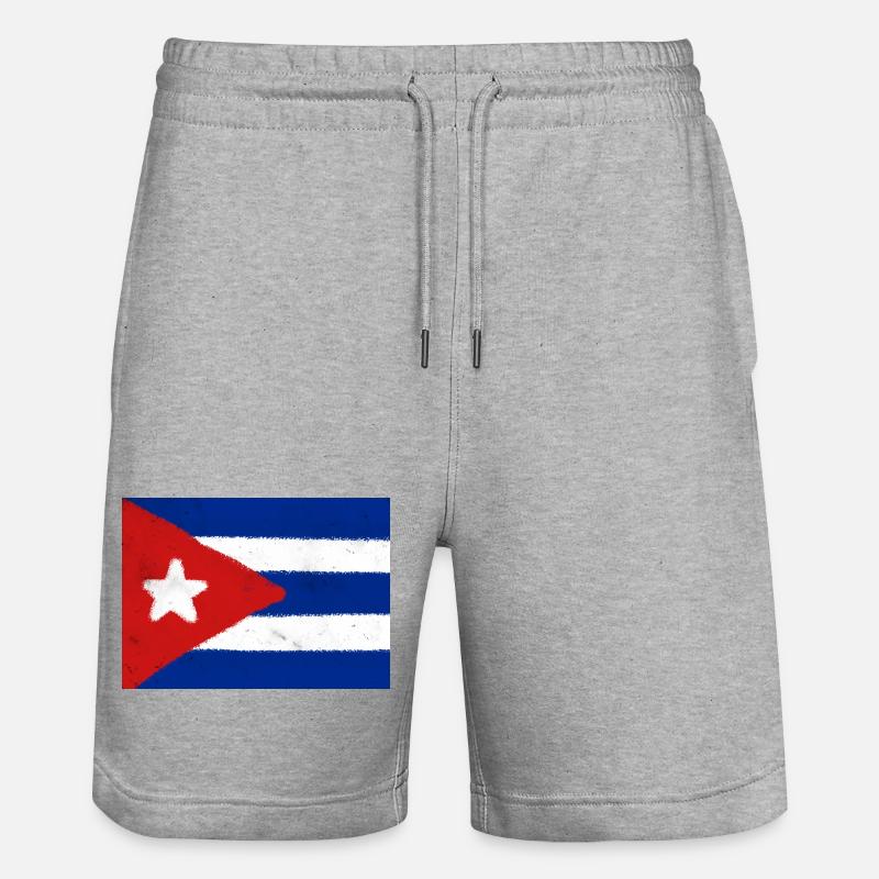 Drapeau de Cuba - Short de jogging bio TRAINER Stanley/Stella unisexe - gris chiné