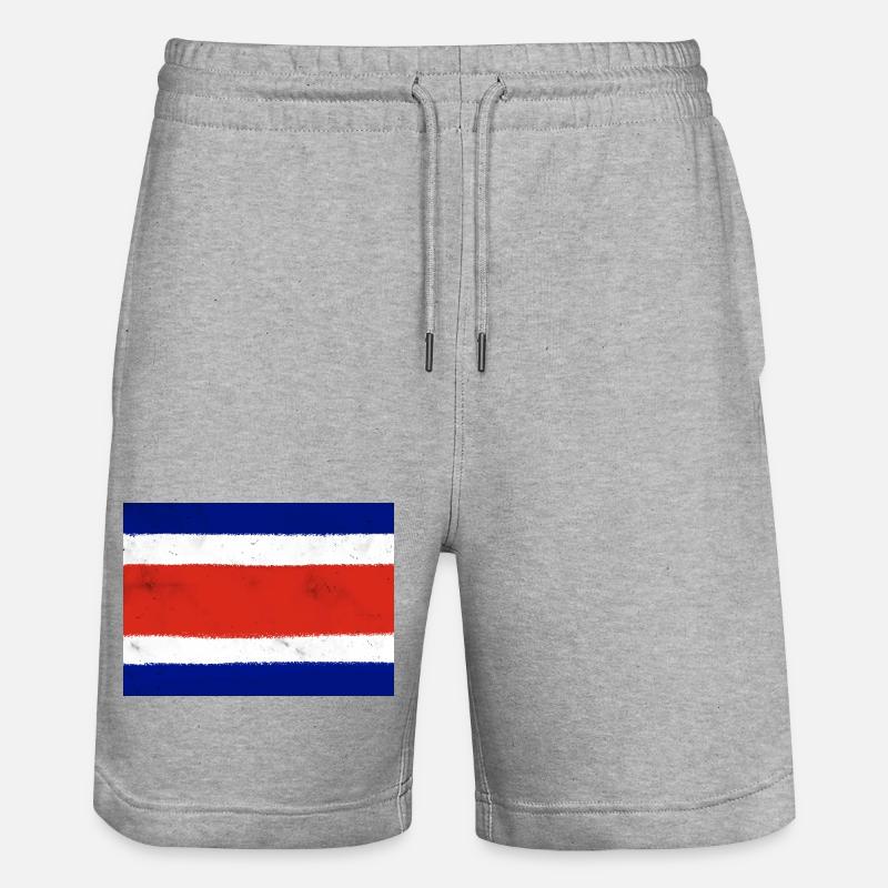 Drapeau du Costa Rica - Short de jogging bio TRAINER Stanley/Stella unisexe - gris chiné