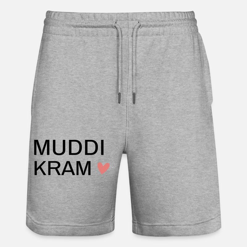 MUDDi KRAM! Personalisierbar - Stanley/Stella Unisex Bio Joggingshorts Trainer  - Grau meliert