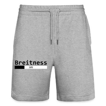 Breitness 30 - Stanley/Stella Unisex Bio Joggingshorts Trainer  - Grau meliert - Vorne - Nik (191cm) & Marisol (170cm)