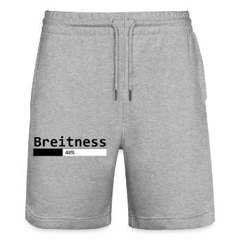 Breitness 40 - Stanley/Stella Unisex Bio Joggingshorts Trainer  - Grau meliert - Vorne - Nik (191cm) & Marisol (170cm)