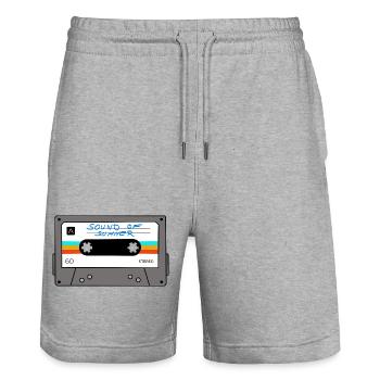 Tape - Sound of Summer - Stanley/Stella Unisex Bio Joggingshorts Trainer  - Grau meliert - Vorne - Nik (191cm) & Marisol (170cm)