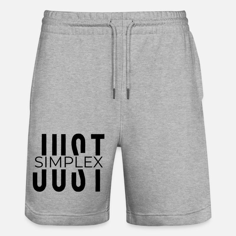 Just Simplex - Short de jogging bio TRAINER Stanley/Stella unisexe - gris chiné