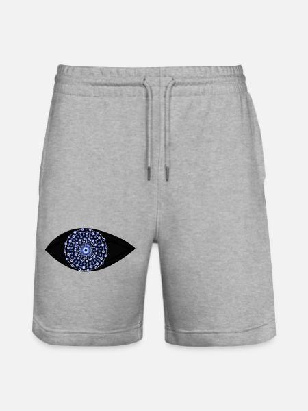 schützendes Auge - Stanley/Stella Unisex Bio Joggingshorts Trainer - Grau meliert