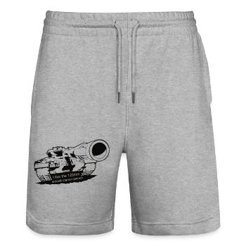 Leopard - Stanley/Stella Trainer Unisex Organic Jogging Shorts - heather grey - Front - Nik (191cm) & Marisol (170cm)