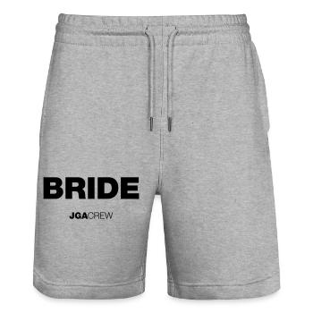 JGA: Bride (Braut) (Jungesellenabschied) - Stanley/Stella Unisex Bio Joggingshorts Trainer  - Grau meliert - Vorne - Nik (191cm) & Marisol (170cm)