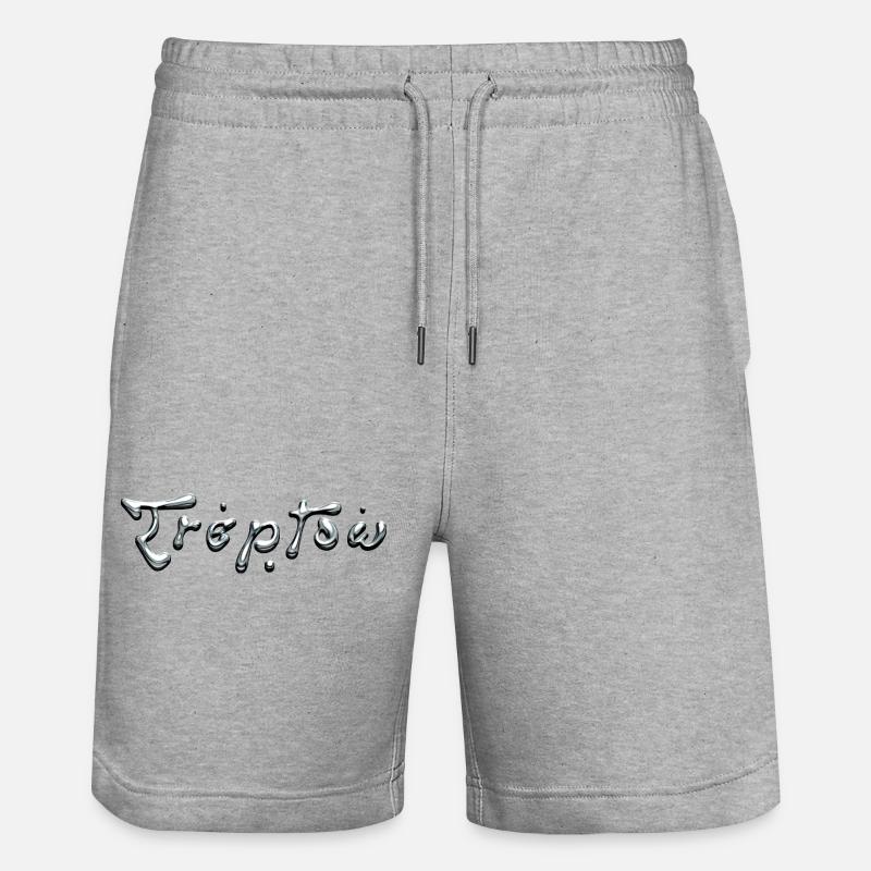 Typographie Treptow Liquid Chrome - Short de jogging bio TRAINER Stanley/Stella unisexe - gris chiné