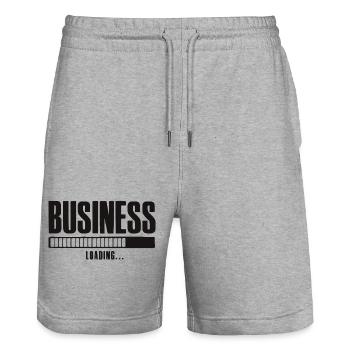 Business Loading Online Business Affiliate - Stanley/Stella Trainer Unisex Organic Jogging Shorts - heather grey - Front - Nik (191cm) & Marisol (170cm)