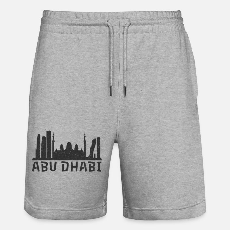 Paysage nocturne d’Abu Dhabi - Short de jogging bio TRAINER Stanley/Stella unisexe - gris chiné