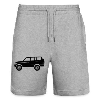 Offroad Adventure SUV - Stanley/Stella Unisex Bio Joggingshorts Trainer  - Grau meliert - Vorne - Nik (191cm) & Marisol (170cm)