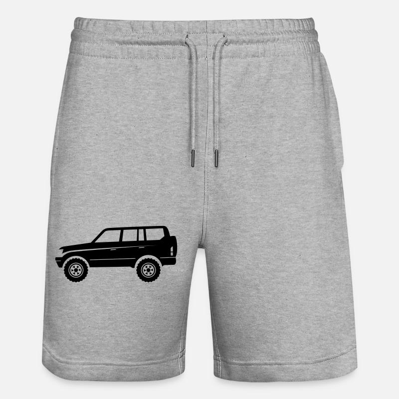 Offroad Adventure SUV - Stanley/Stella Unisex Bio Joggingshorts Trainer  - Grau meliert