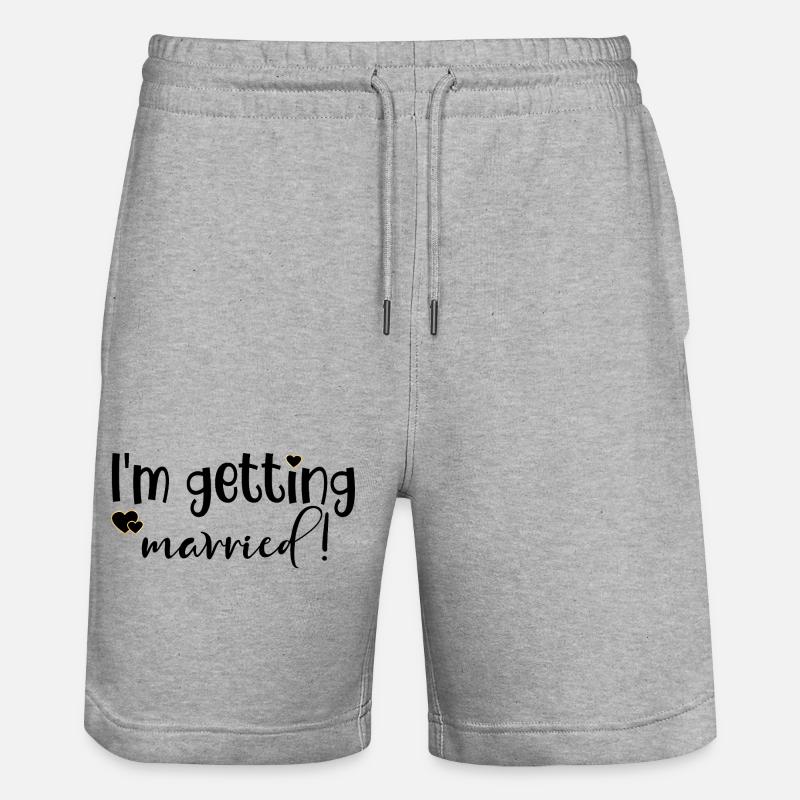 SE MARIER AVEC LA MARIÉE - Short de jogging bio TRAINER Stanley/Stella unisexe - gris chiné