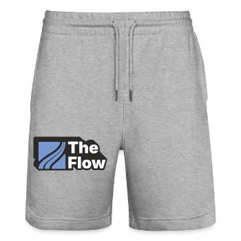 Das Design des Strömungsmusters - Stanley/Stella Unisex Bio Joggingshorts Trainer  - Grau meliert - Vorne - Nik (191cm) & Marisol (170cm)