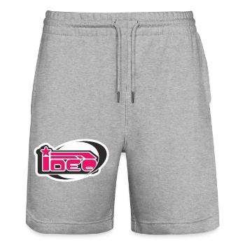Die Idee von y2k - Stanley/Stella Unisex Bio Joggingshorts Trainer  - Grau meliert - Vorne - Nik (191cm) & Marisol (170cm)